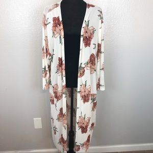 Floral Print Kimono Duster | Plus Size